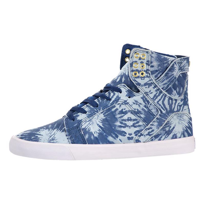 Buty Supra SKYTOP - Sneakersy Wysokie Damskie - Granatowe (PDBR-56410)